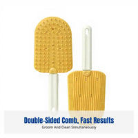 Cat Brush, Double-Sided Soft Grooming Comb, Massage, No-Wash Shedding Tool