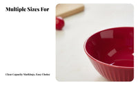 Ceramic Rice Bowl, Red Stripe, Minimalist, Home Tableware, Underglaze