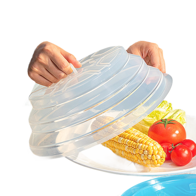 Silicone Folding Food Cover with Strong Suction for Bowls and Dishes, Microwave Safe