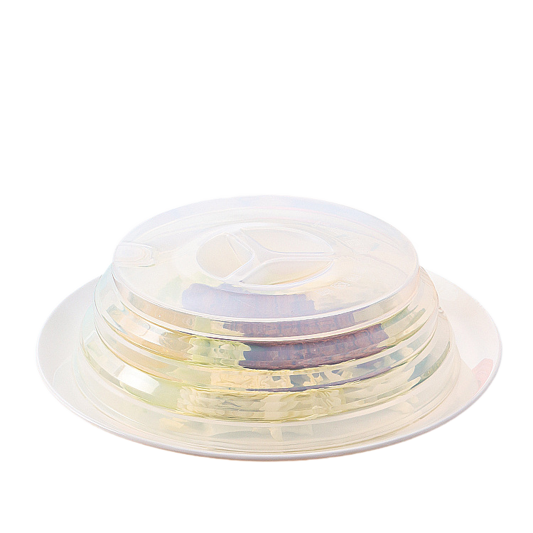 Foldable Silicone Microwave Splash Guard Cover with Handle