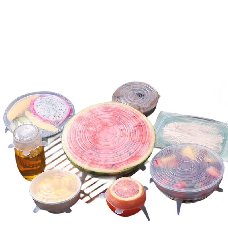 Multipurpose Round Silicone Food Storage Lids Set of 6 for Refrigerator and Microwave