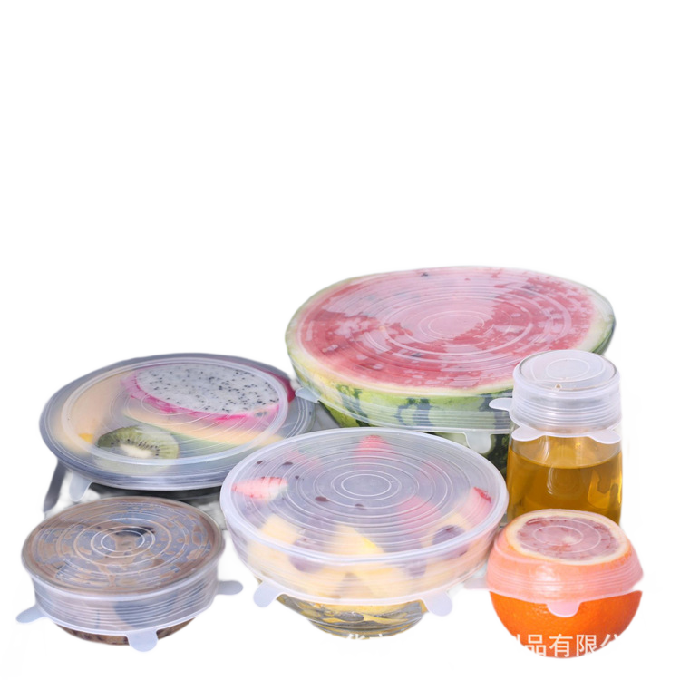 Food Grade Silicone Reusable Bowl Covers Set of 6 for Kitchen Storage