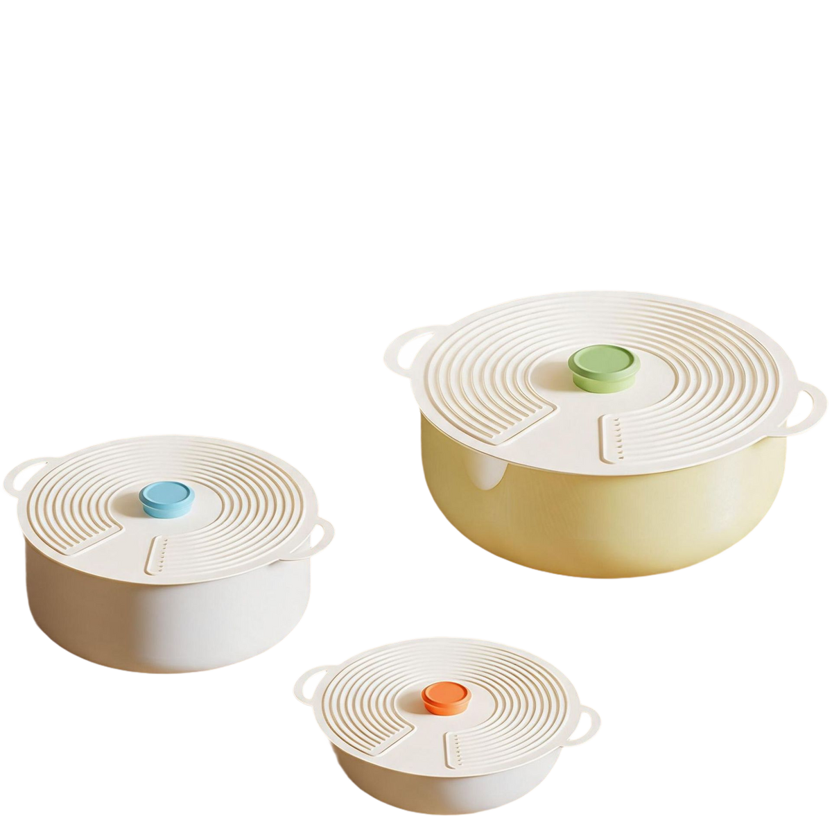 Food-Grade Silicone Fresh-Keeping Lids for Pots, Bowls, Plates, and Cups, Microwave Lids, Sealing Lids