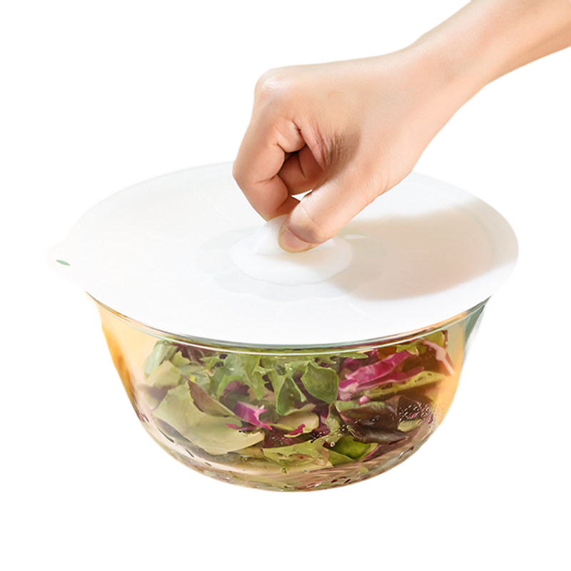 Food-Grade Silicone Microwave Cover with Splash Guard, Round Universal Bowl Lid